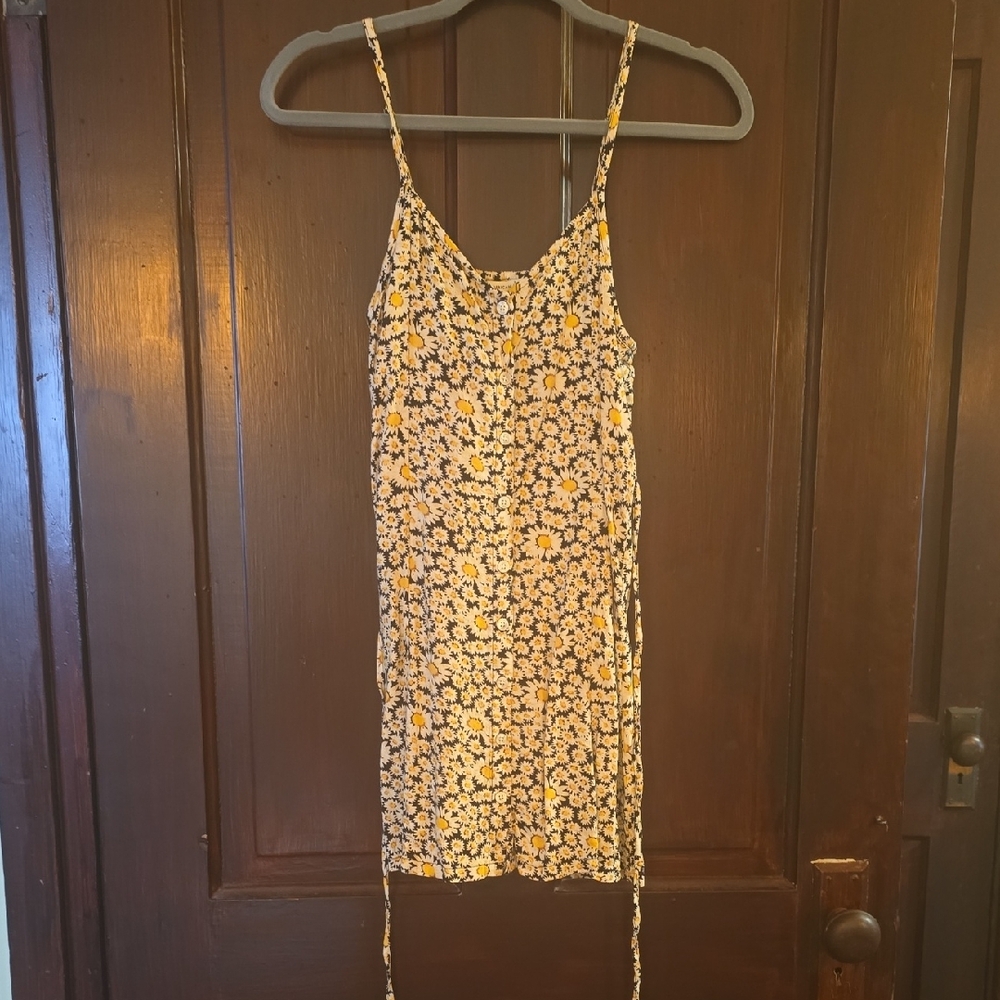 American Eagle Outfitters Yellow Floral Mini Dress